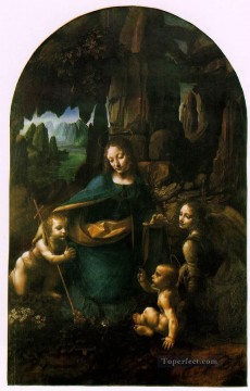  Leonardo Lienzo - Virgen de las Rocas Londres Leonardo da Vinci